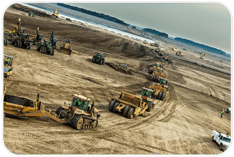 Bird's Eye View of Construction Equipment
